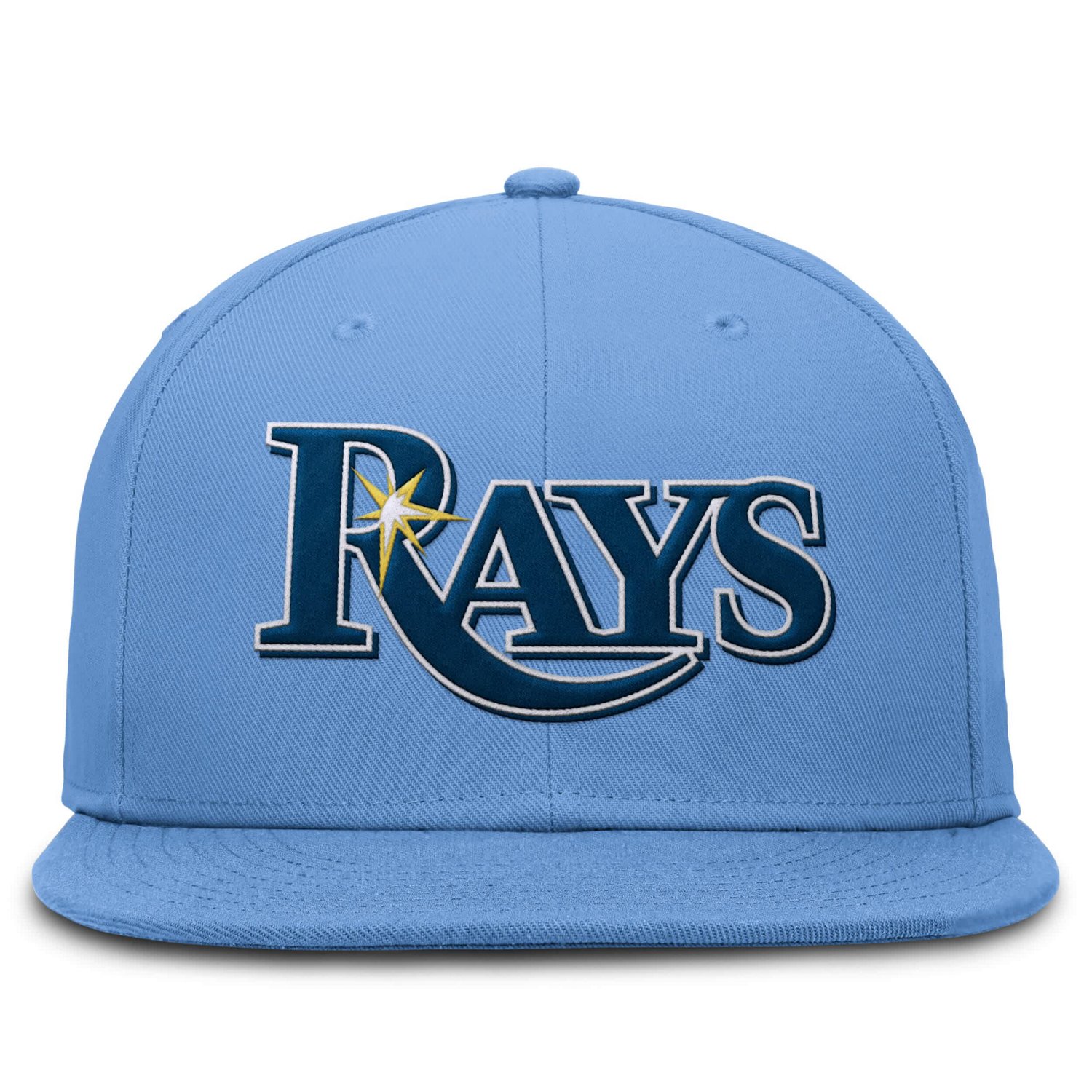 Nike Light Tampa Bay Rays True Round Bill Performance Fitted Hat - view number 2