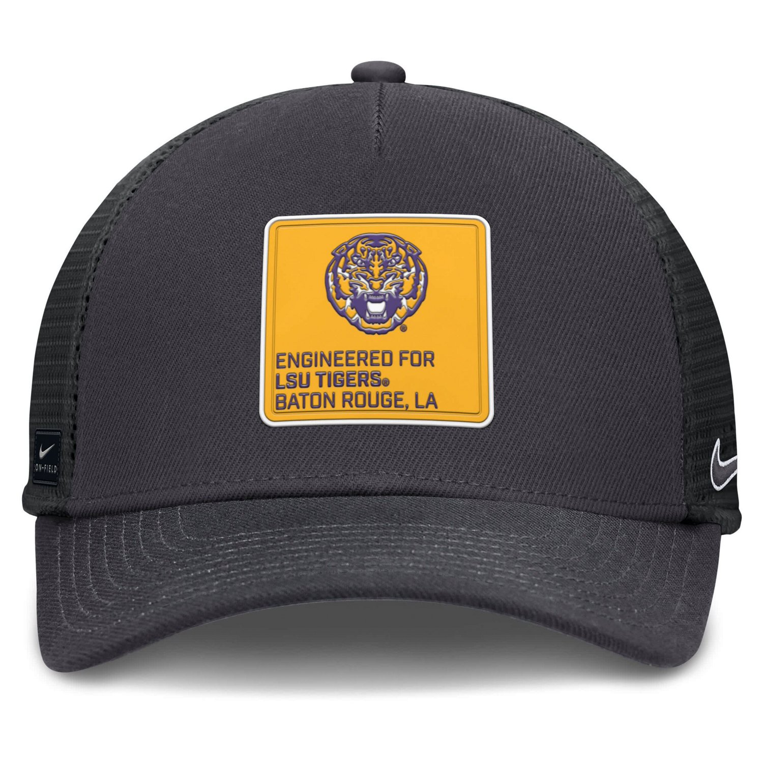 Nike LSU Tigers 2025 On-Field Rise Engineered Trucker Adjustable Hat