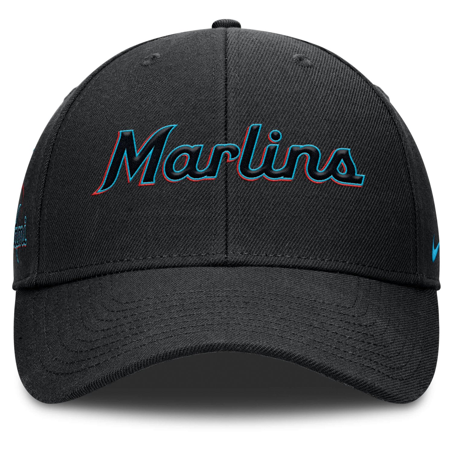 Nike Miami Marlins Rise Gaberdine Adjustable Hat