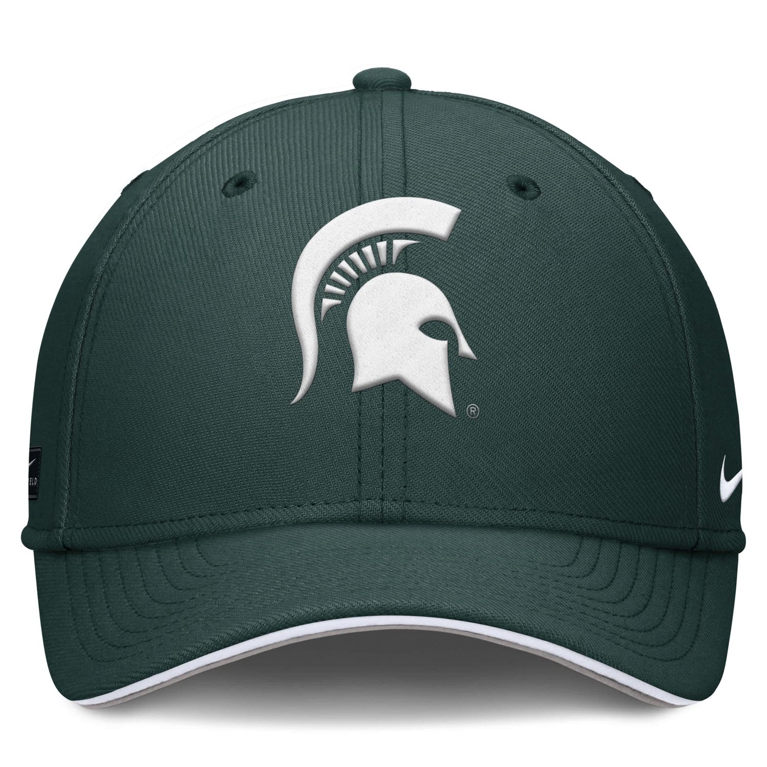 Nike Michigan State Spartans 2025 Dugout Coaches Rise Swoosh Performance Flex Hat