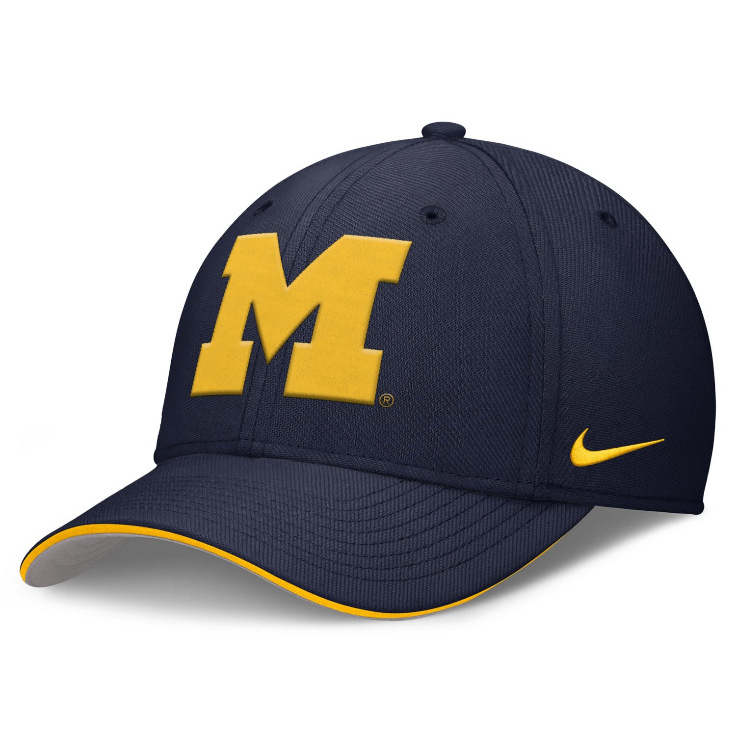 Nike Michigan Wolverines 2025 Dugout Coaches Rise Swoosh Performance Flex Hat                                                    - view number 1