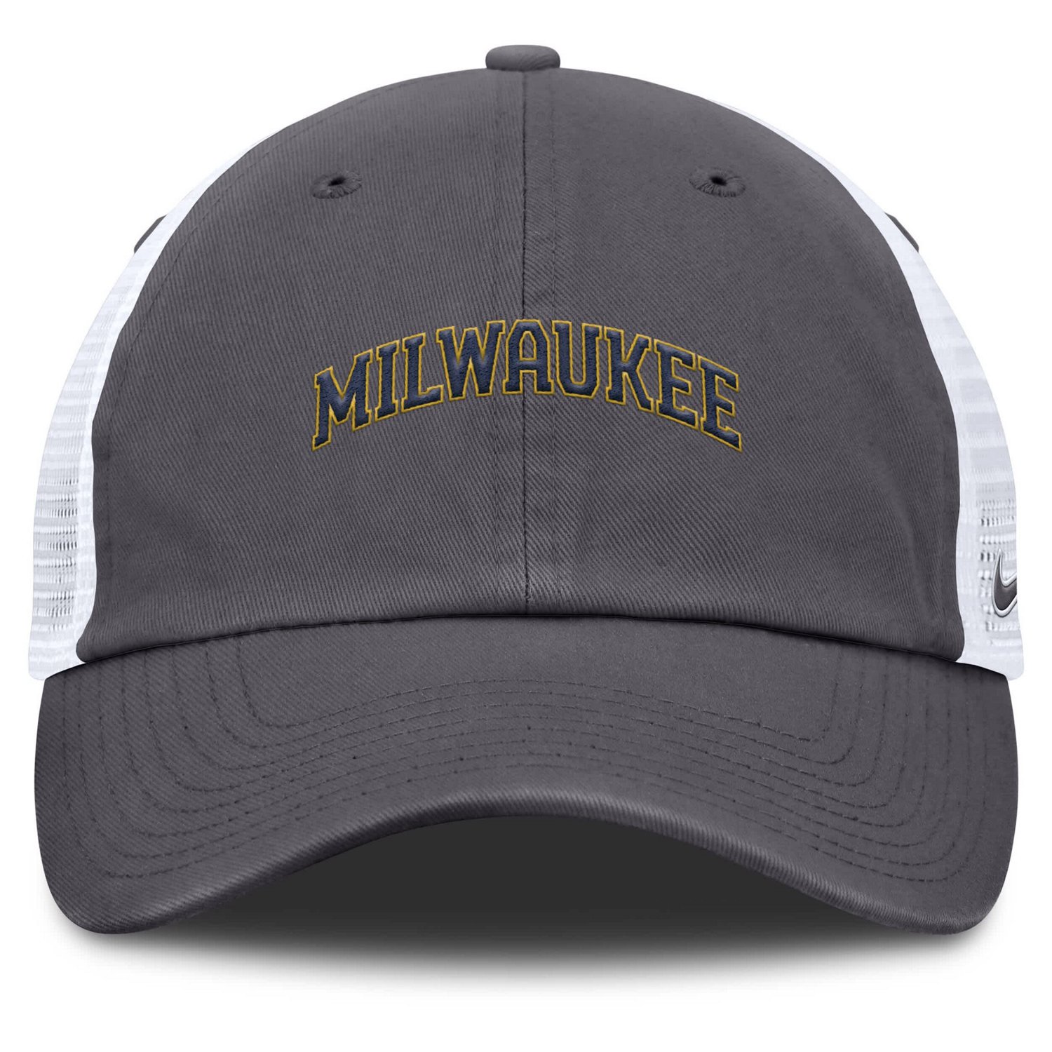 Nike Milwaukee Brewers Wordmark Club Adjustable Trucker Hat - view number 2