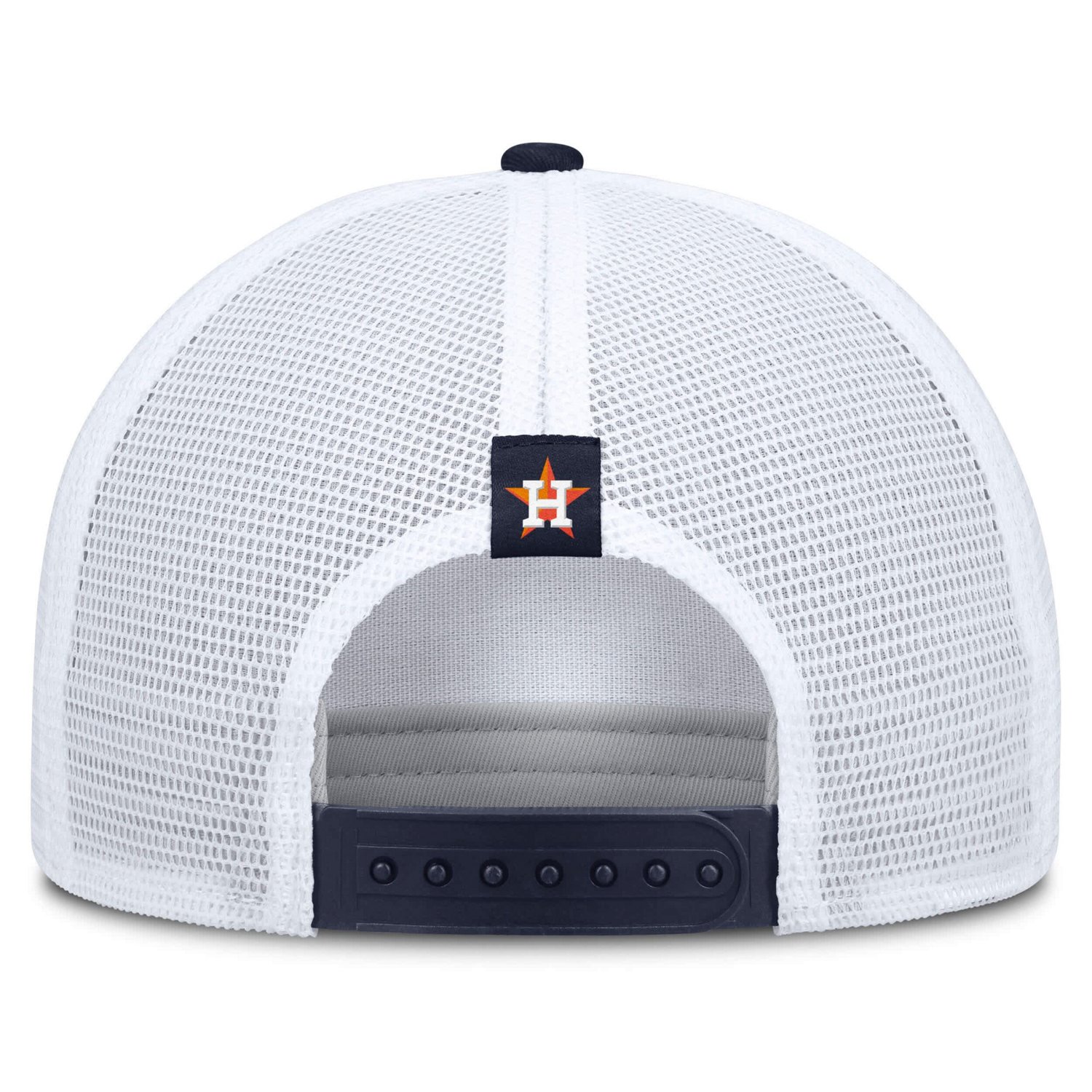 Nike Navy Houston Astros Rise A-Frame Trucker Adjustable Hat - view number 4