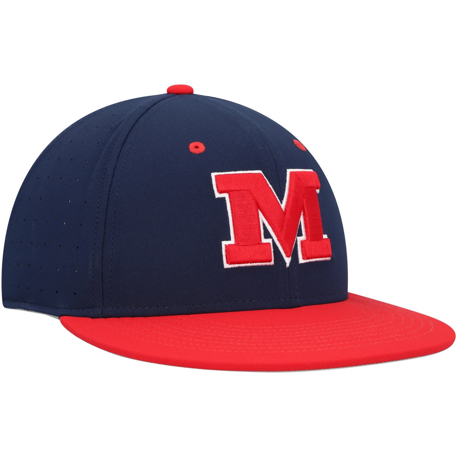 Nike Ole Miss Rebels Aero True Baseball Performance Fitted Hat - view number 3