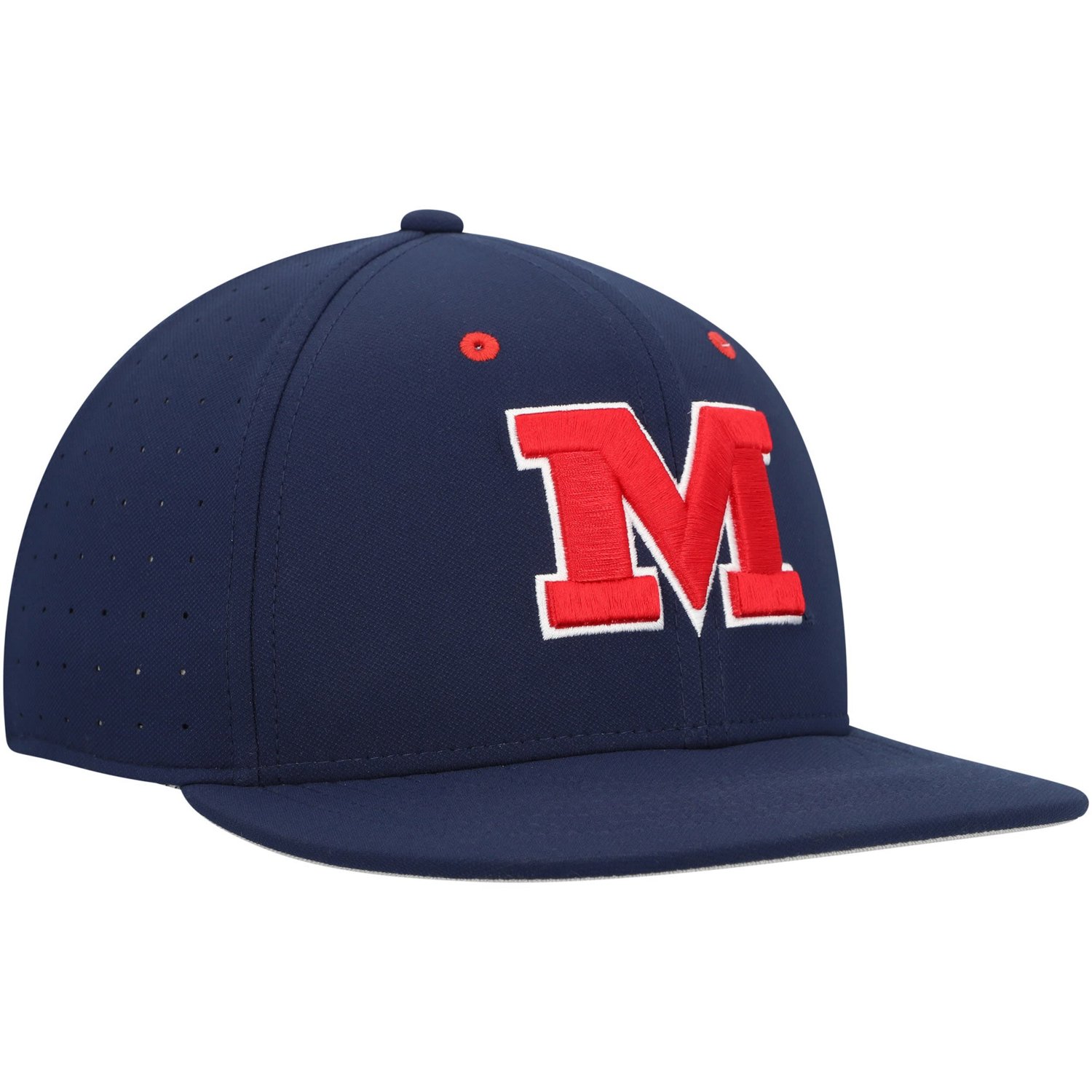 Nike Ole Miss Rebels Aero True Baseball Performance Fitted Hat - view number 3
