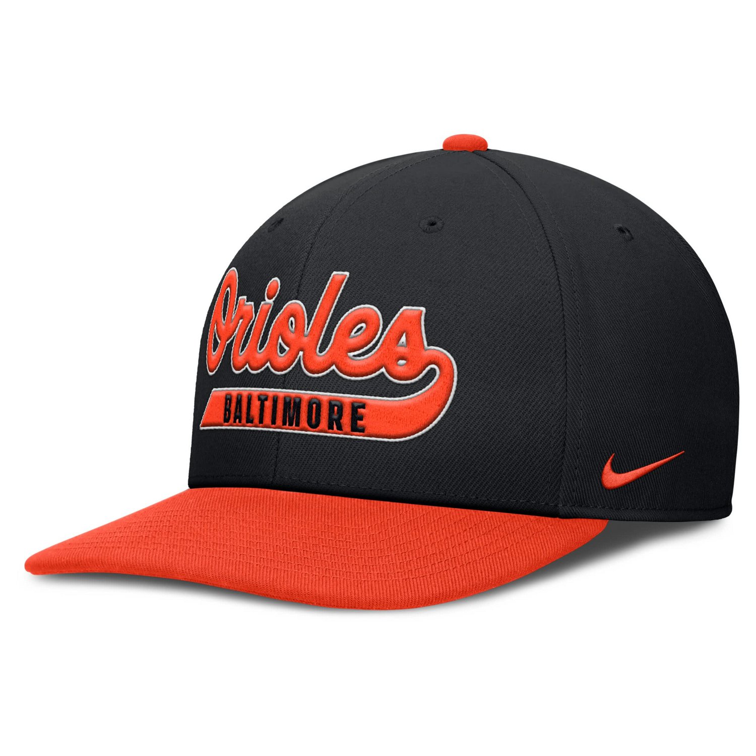 Nike Orange Baltimore Orioles Pro Performance Snapback Hat - view number 3