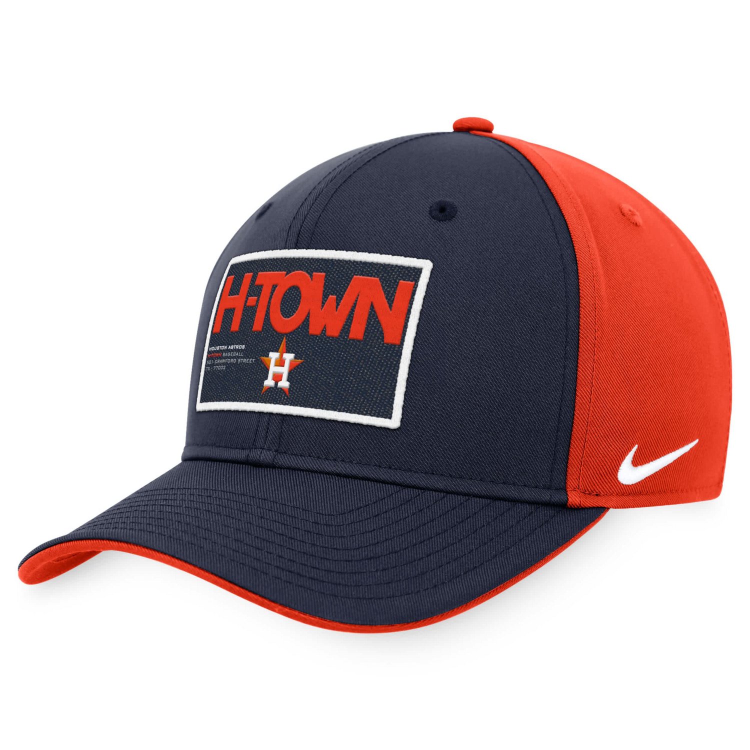 Nike Orange Houston Astros Classic99 Colorblock Performance Snapback Hat