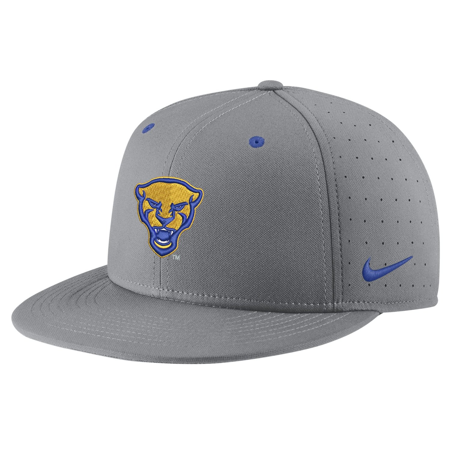 Nike Pitt Panthers USA Side Patch True AeroBill Performance Fitted Hat                                                           - view number 1