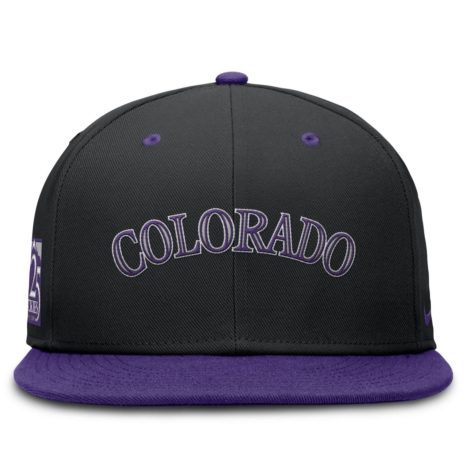 Nike Purple Colorado Rockies 25th Anniversary True Primetime Two-Tone Performance Fitted Hat                                     - view number 2
