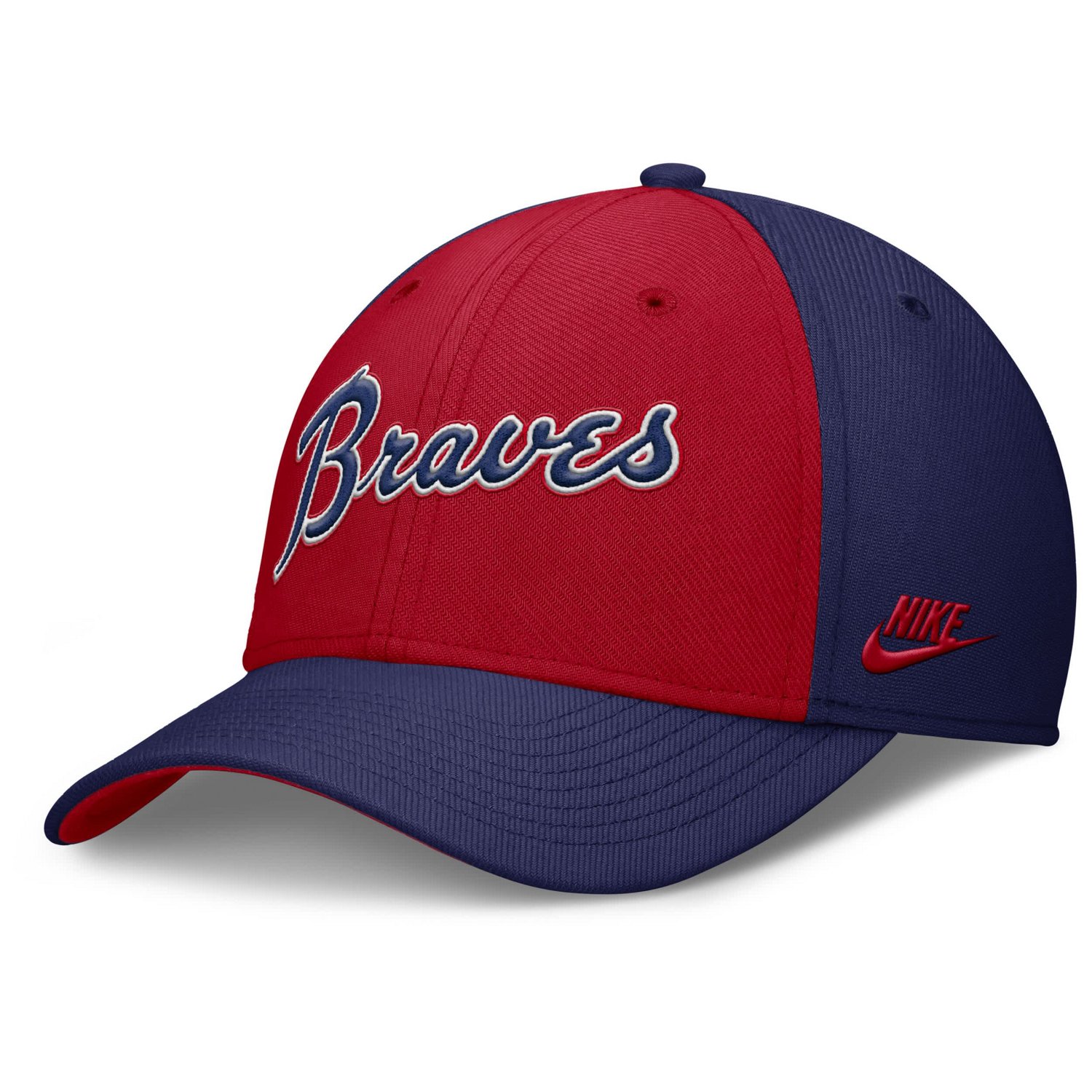 Nike Red Atlanta Braves Rise Swoosh Performance Flex Hat                                                                         - view number 3
