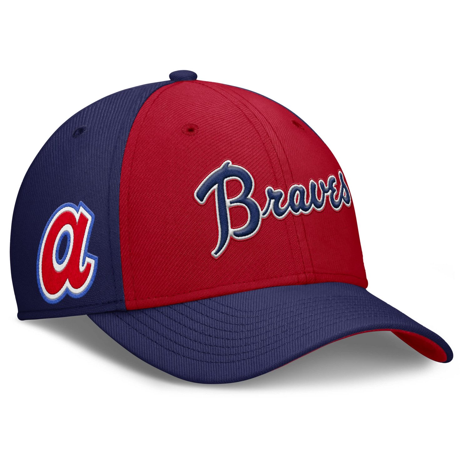 Nike Red Atlanta Braves Rise Swoosh Performance Flex Hat                                                                         - view number 1