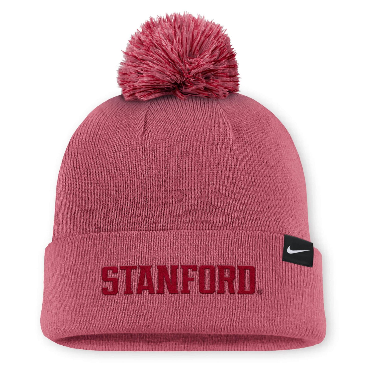 Nike Stanford Cardinal Primetime Peak Campus Cuffed Knit Hat with Pom - view number 2