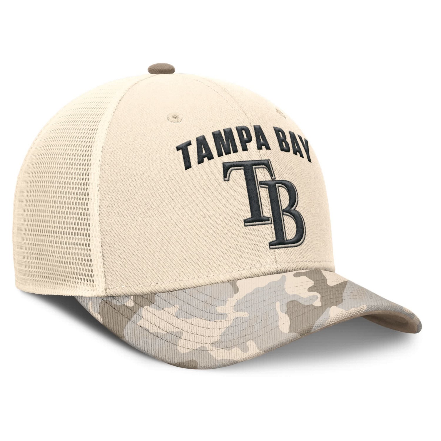 Nike Tampa Bay Rays Camo Pack Rise Adjustable Trucker Hat