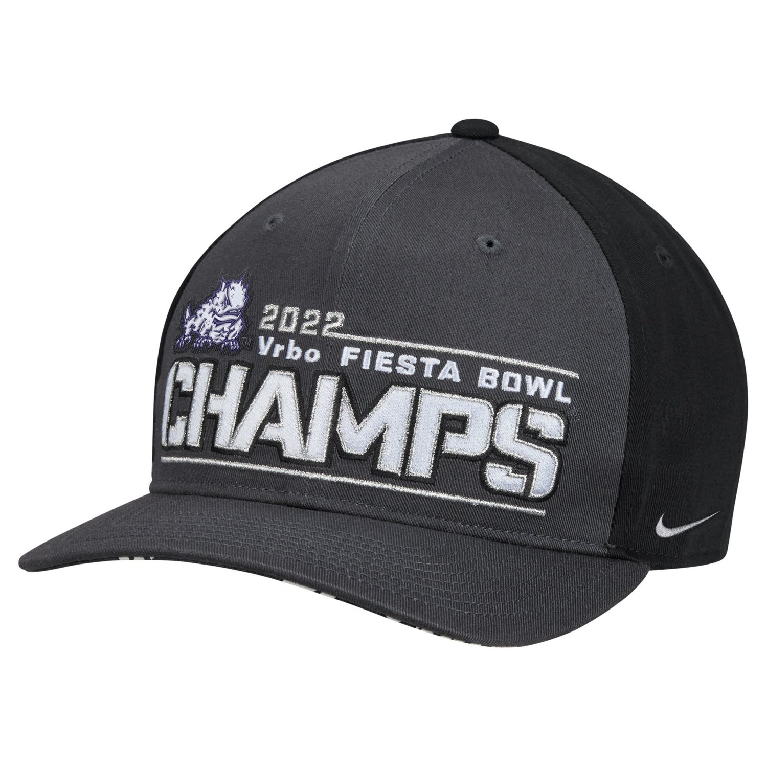 Nike TCU Horned Frogs College Football Playoff 2022 Fiesta Bowl Champions Locker Room CL99 Adjustable Hat