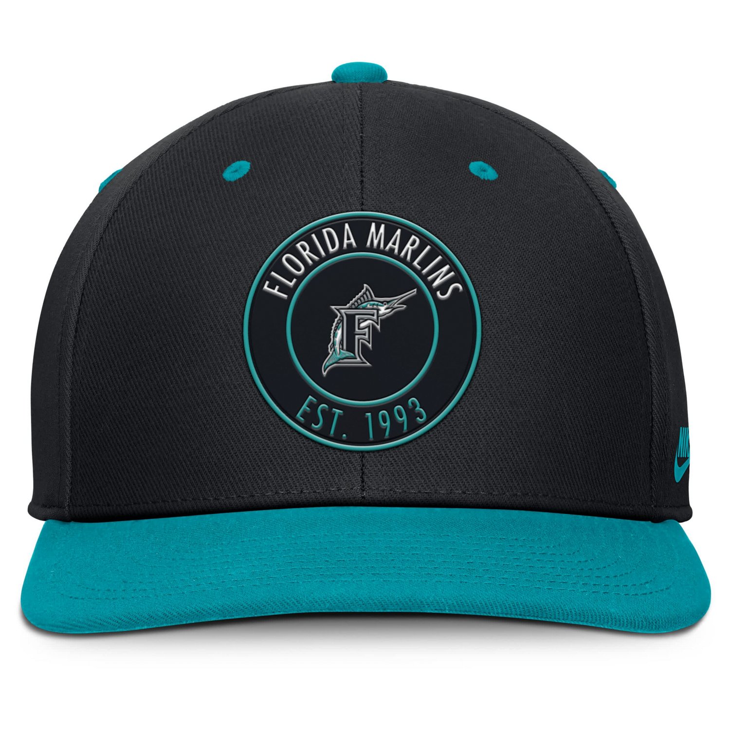 Nike Teal Florida Marlins Cooperstown Collection Pro Dri-FIT Snapback Hat - view number 2