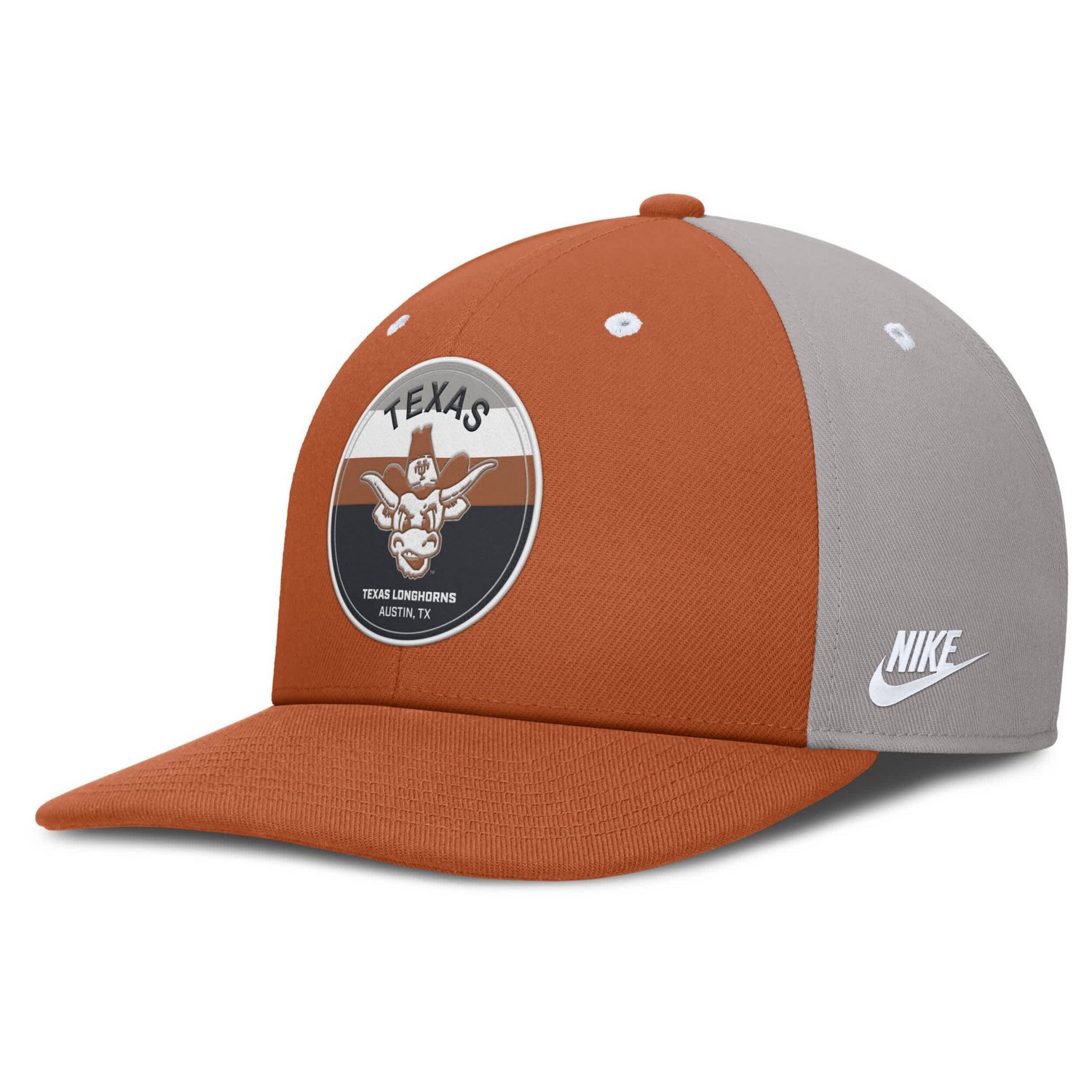 Nike Texas Gray Texas Longhorns Prep Pro Performance Snapback Hat
