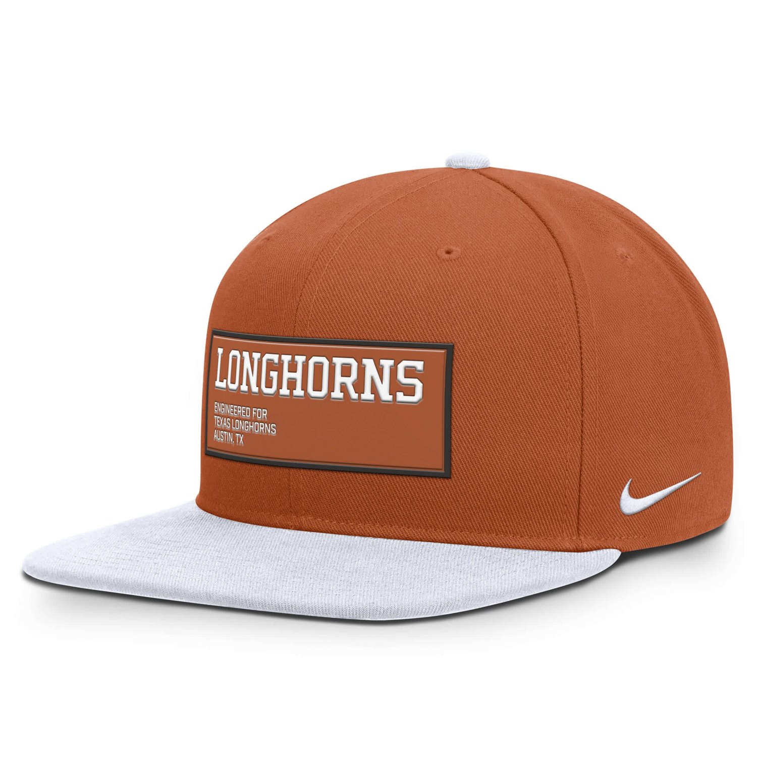 Nike Texas White Texas Longhorns 2025 On-Field Patch Pro Dri-FIT Snapback Hat