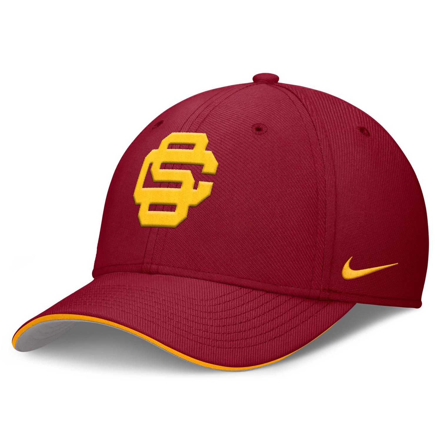 Nike USC Trojans 2025 Dugout Coaches Rise Swoosh Performance Flex Hat