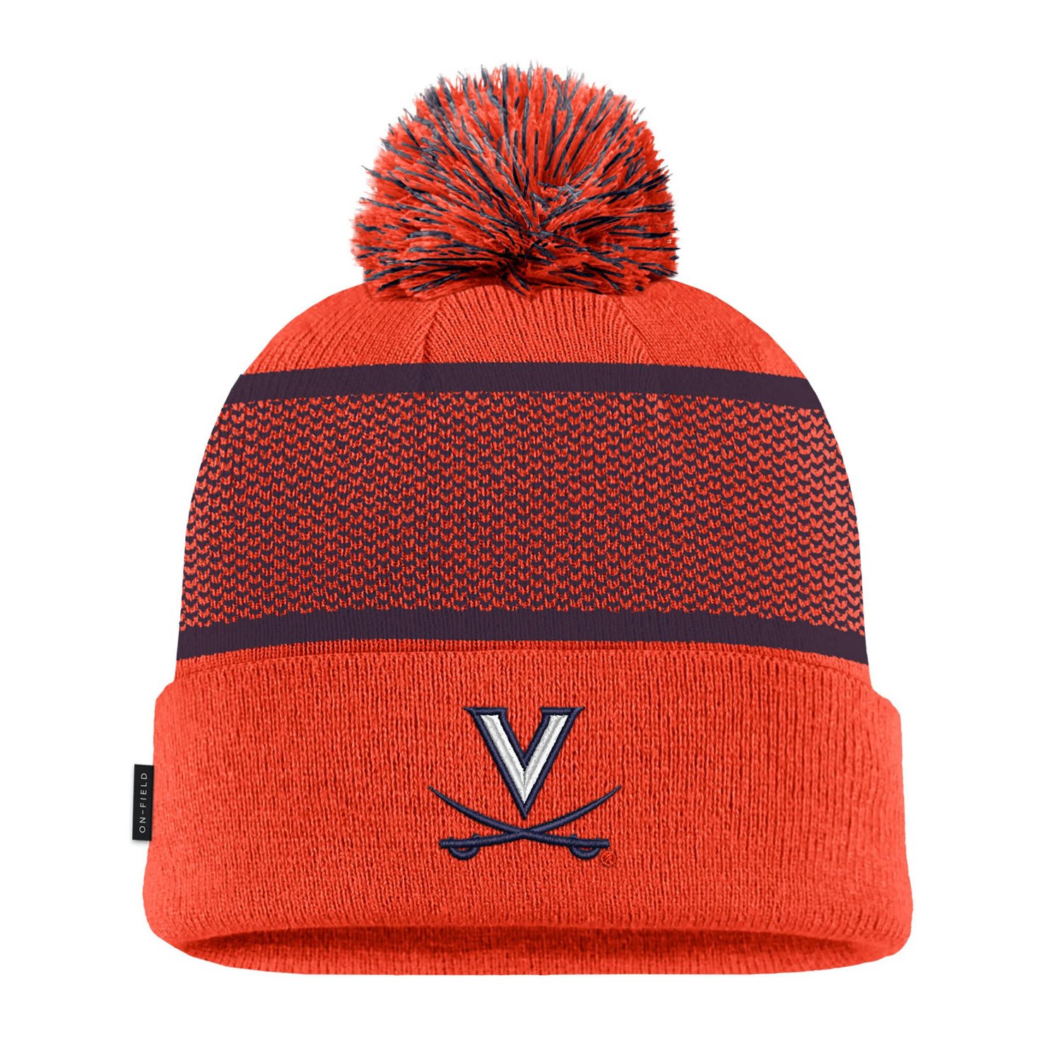 Nike Virginia Cavaliers 2024 Sideline Peak Cuffed Knit Hat with Pom