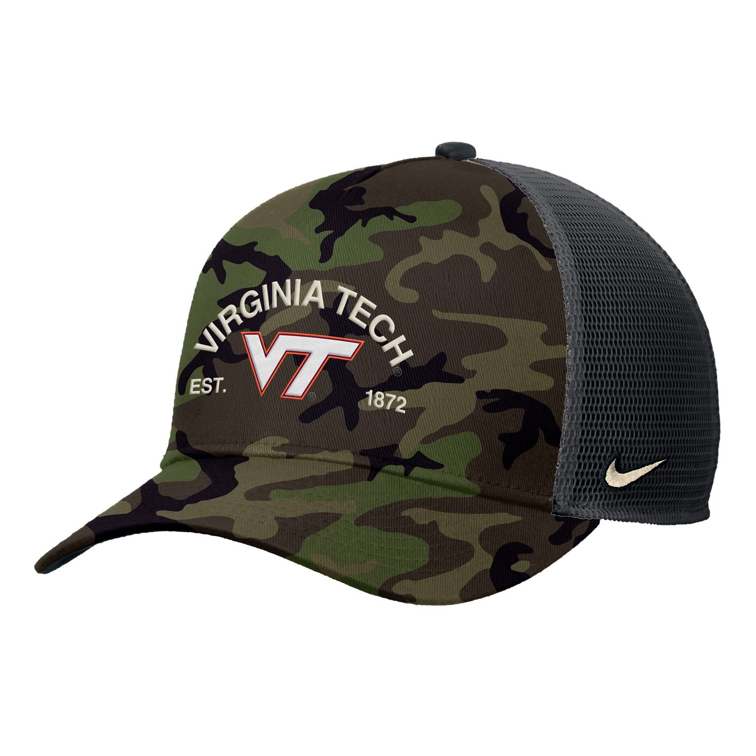 Nike Virginia Tech Hokies 2025 Military Appreciation Rise Adjustable Trucker Hat - view number 2