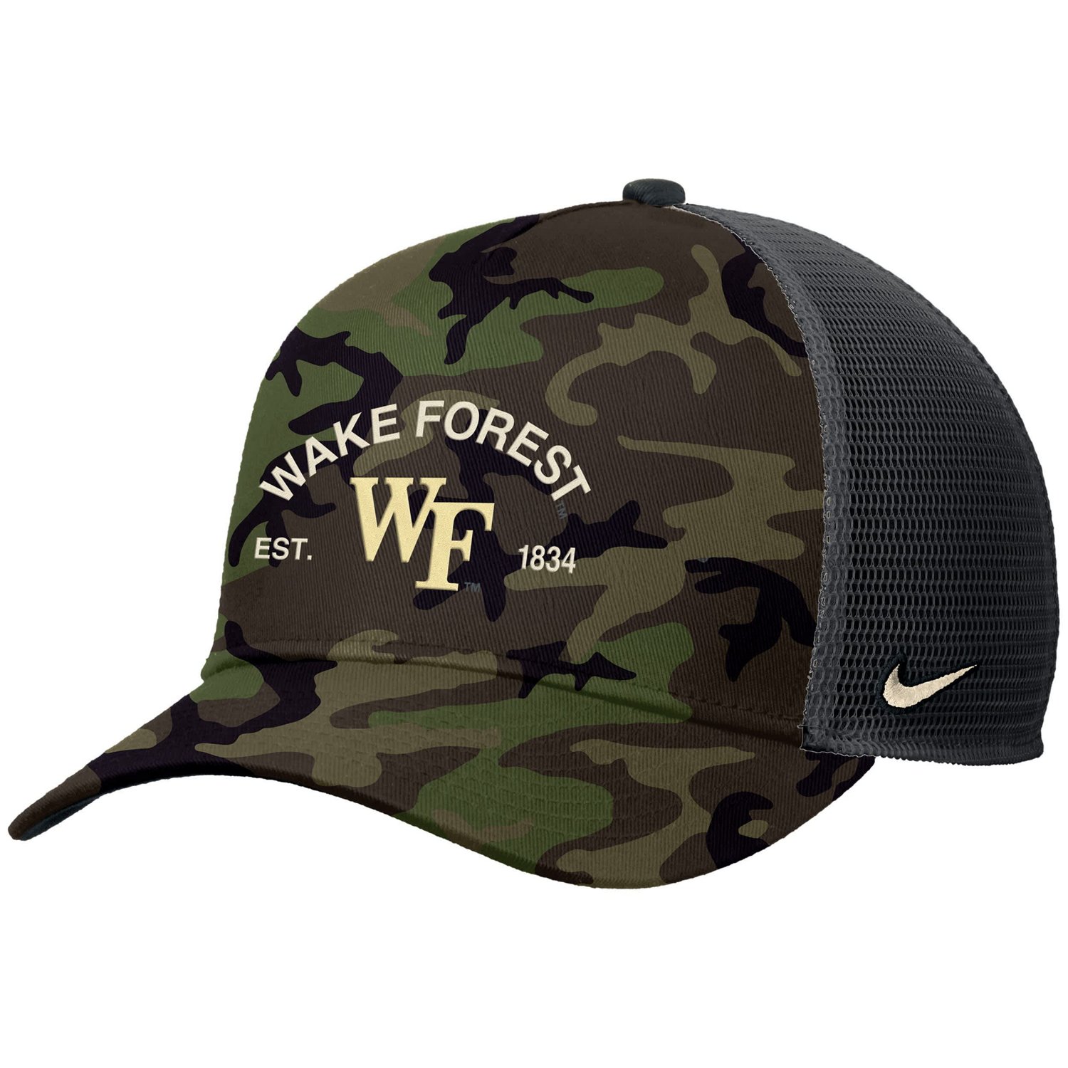 Nike Wake Forest Demon Deacons 2025 Military Appreciation Rise Adjustable Trucker Hat - view number 2