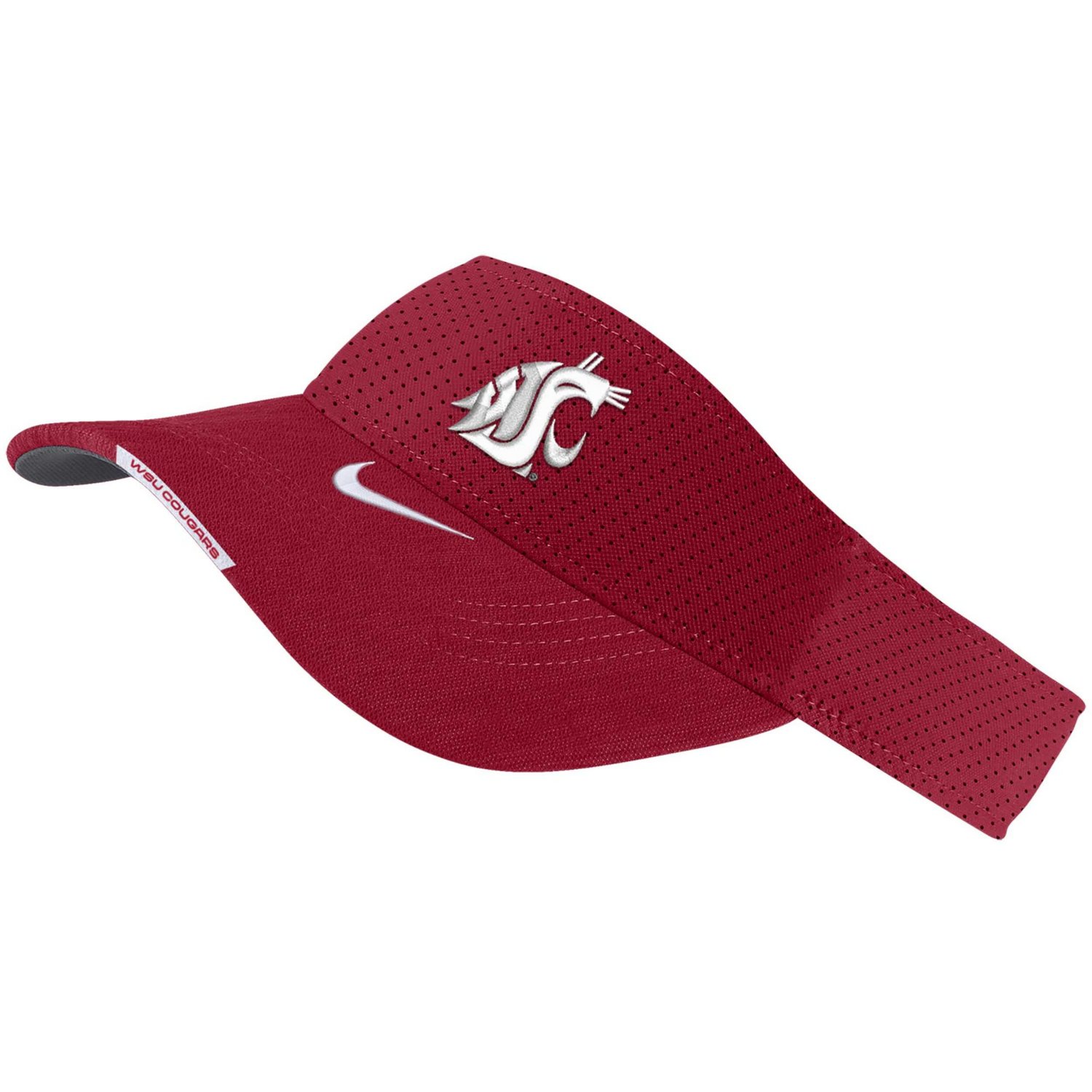 Nike Washington State Cougars 2023 Sideline Performance Adjustable Visor - view number 1