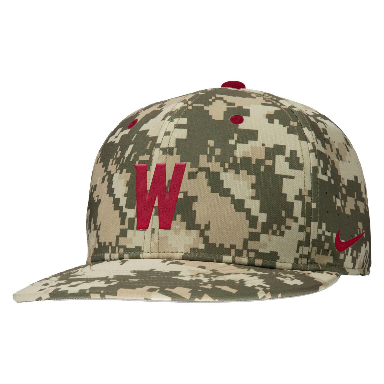 Nike Washington State Cougars On-Field Baseball Performance Fitted Hat