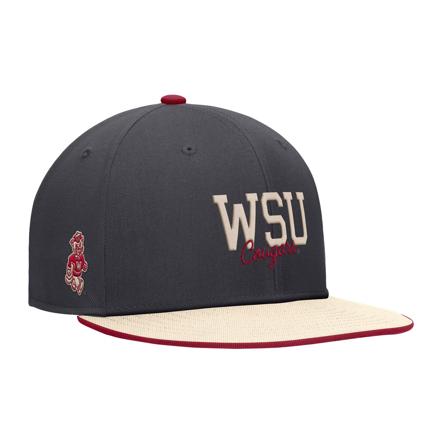 Nike Washington State Cougars Vintage Script Pro Dri-FIT Snapback Hat - view number 1