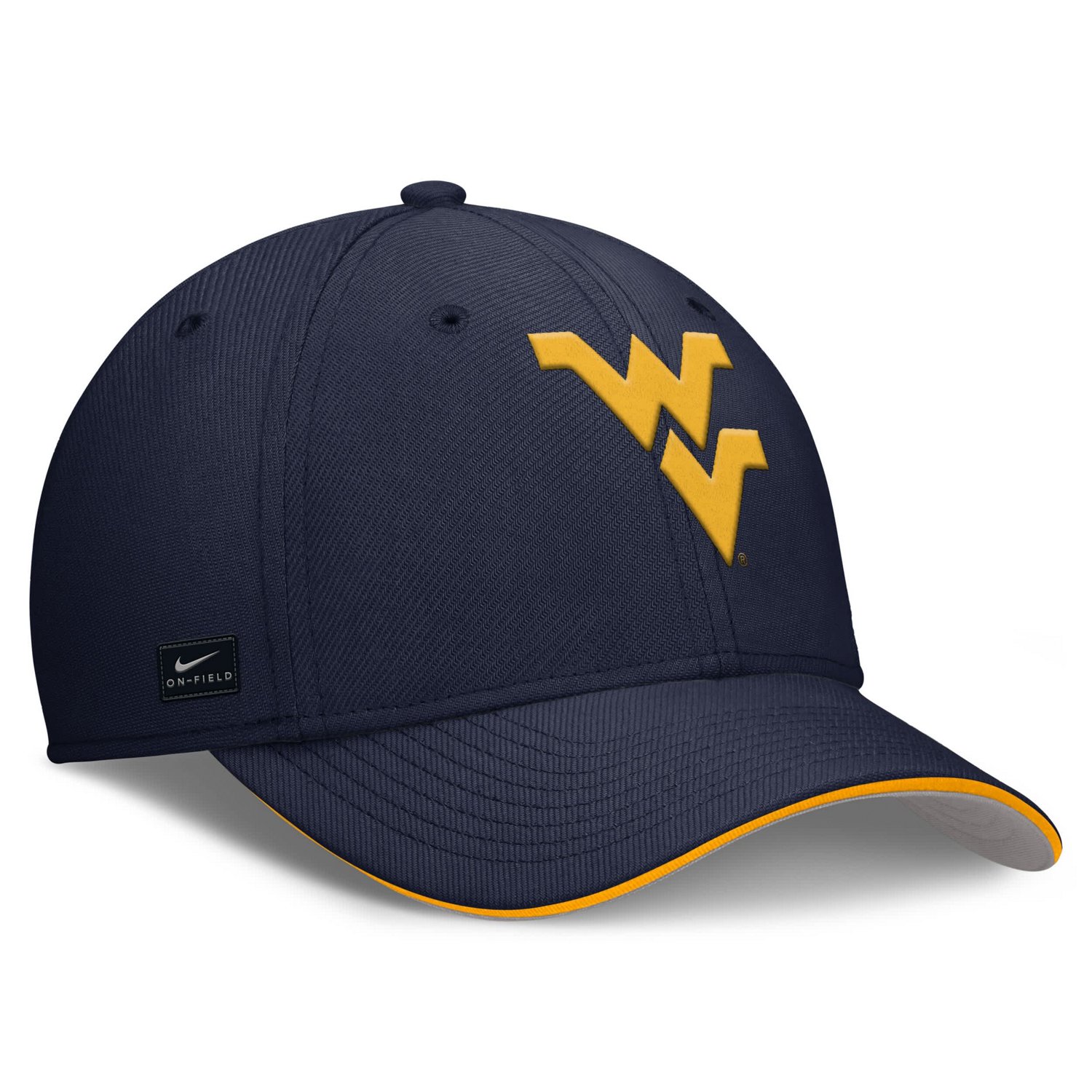 Nike West Virginia Mountaineers 2025 Dugout Coaches Rise Swoosh Performance Flex Hat - view number 3