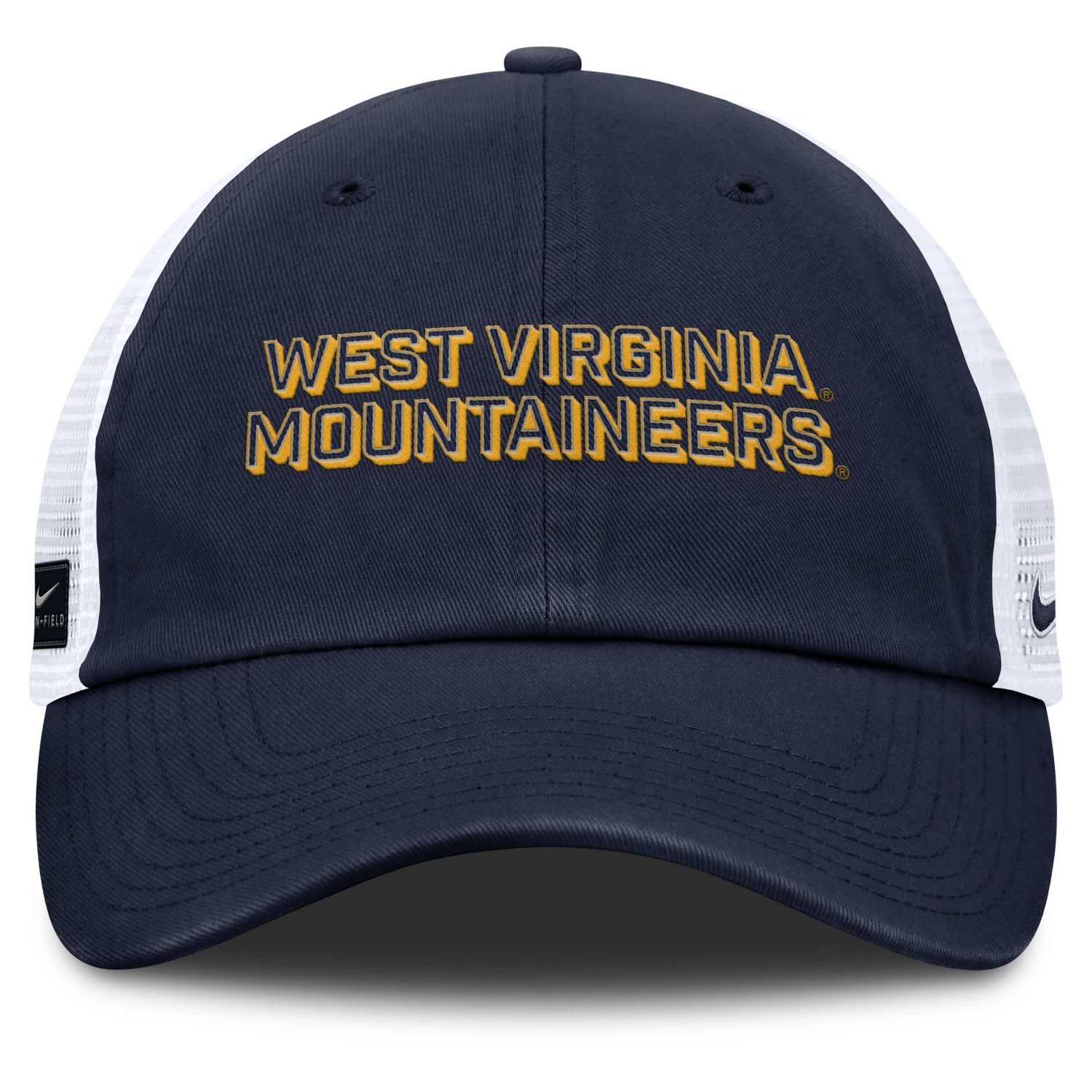 Nike West Virginia Mountaineers 2025 Gameday On-Field Club Adjustable Trucker Hat - view number 2