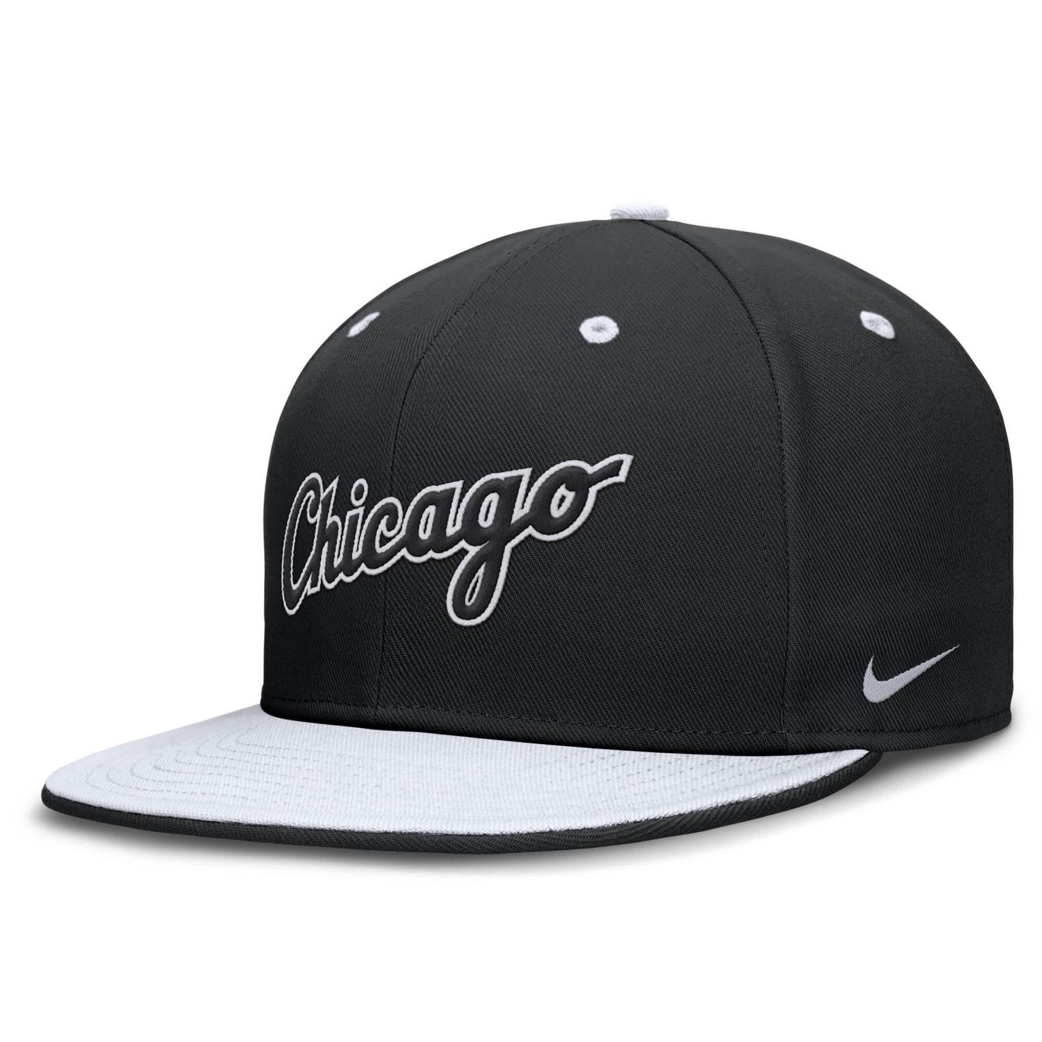 Nike White Chicago White Sox True Primetime Two-Tone Performance Fitted Hat
