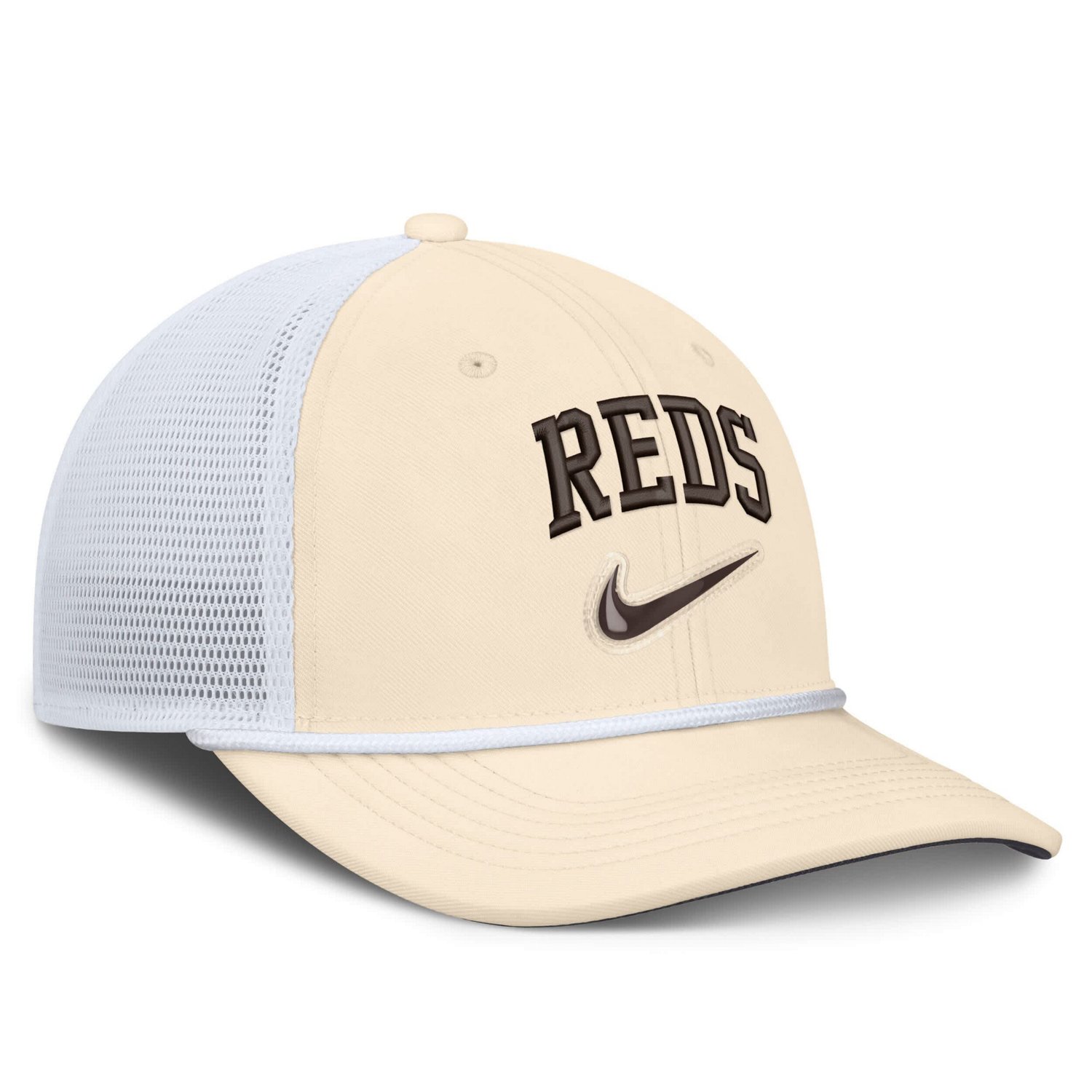 Nike White Cincinnati Reds Rise Dri-FIT Trucker Adjustable Hat - view number 3