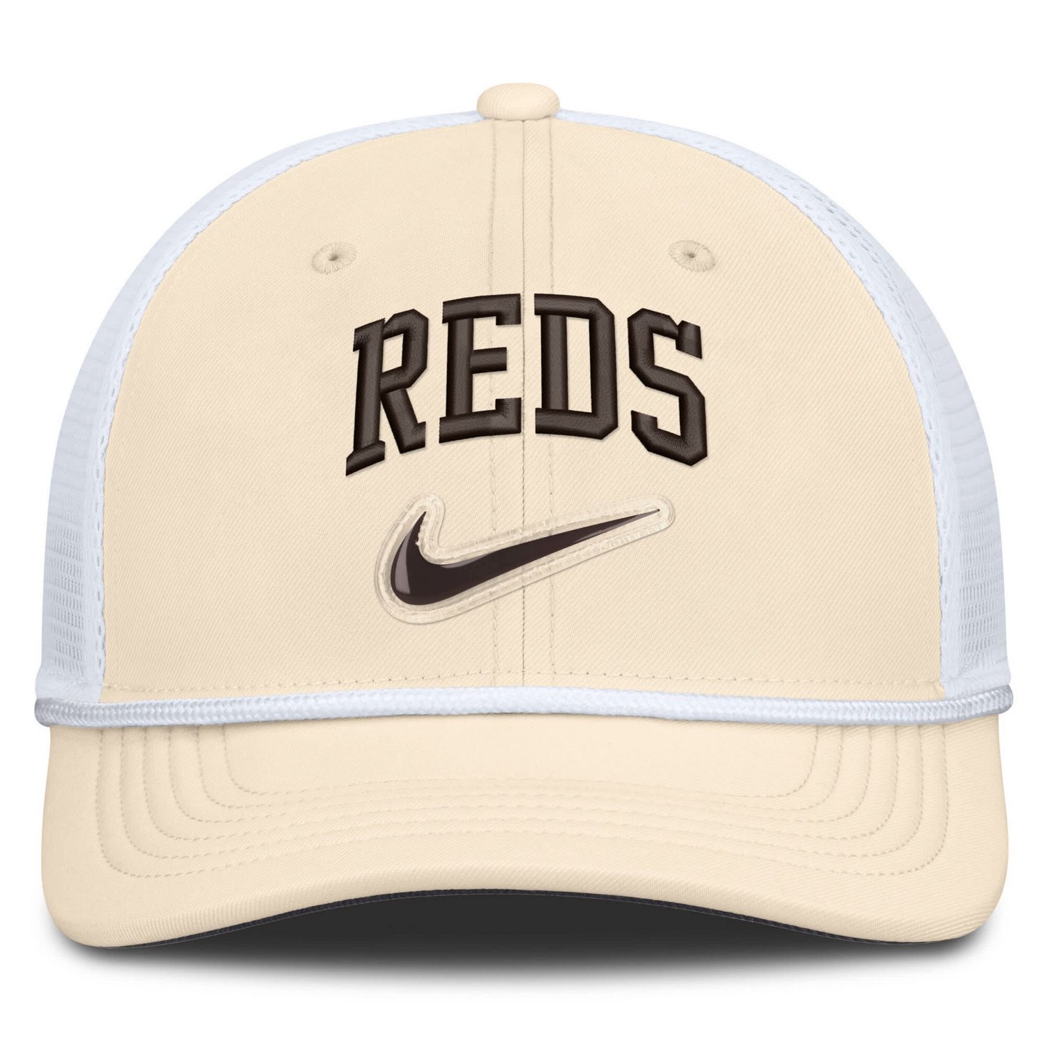 Nike White Cincinnati Reds Rise Dri-FIT Trucker Adjustable Hat - view number 2