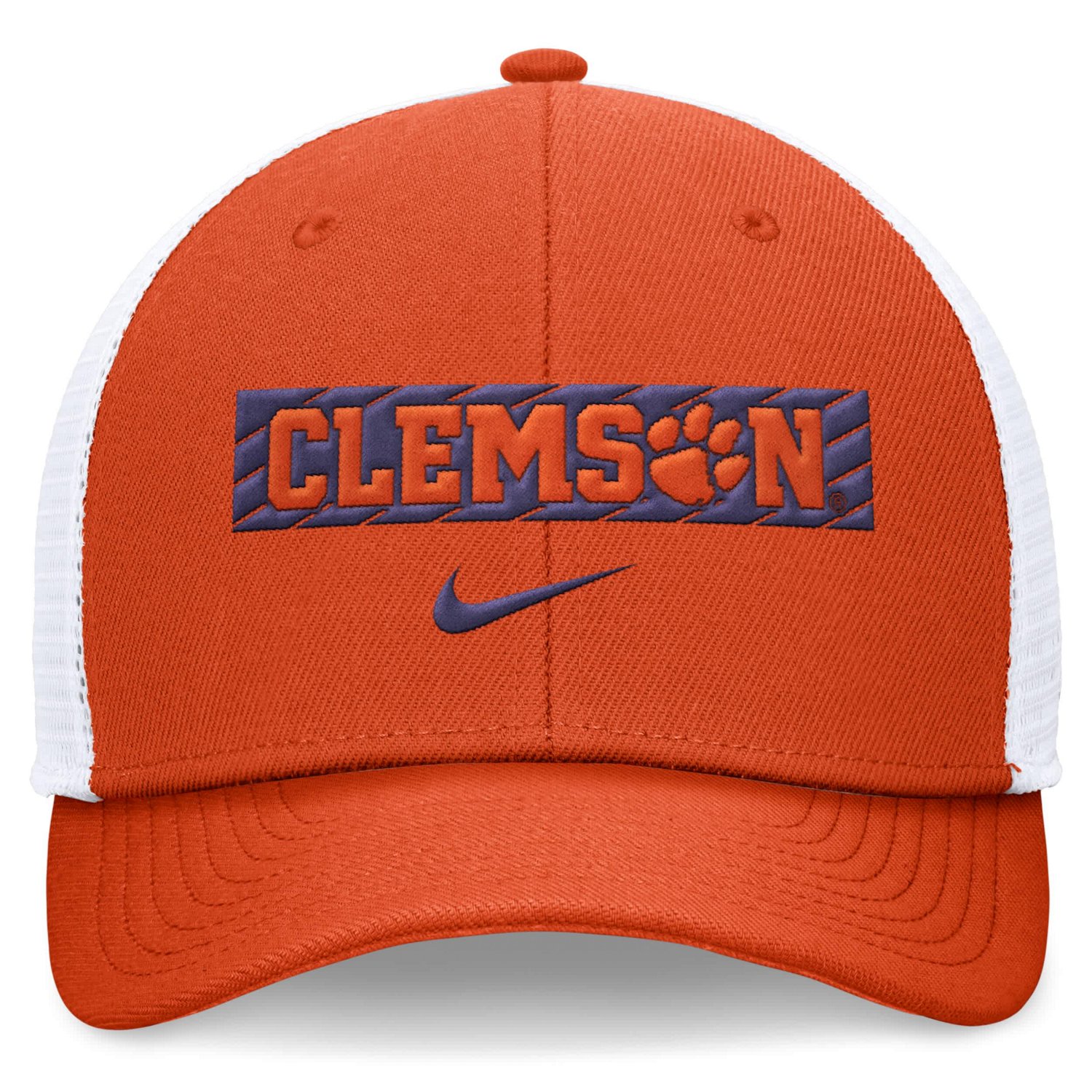 Nike White Clemson Tigers 2024 Sideline Trucker Adjustable Hat