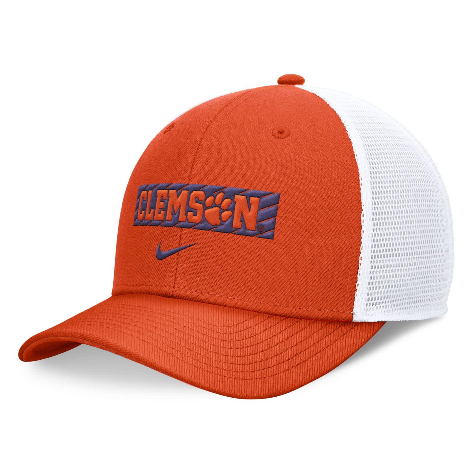 Nike White Clemson Tigers 2024 Sideline Trucker Adjustable Hat