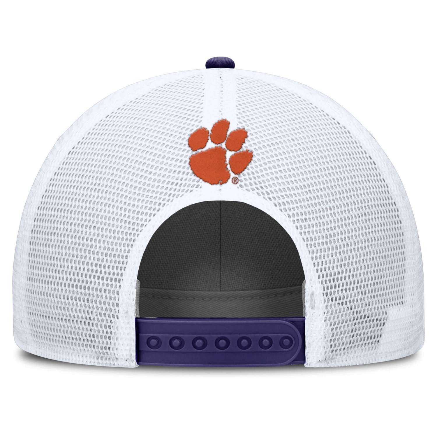 Nike White Clemson Tigers 2025 On-Field Rise Patch Trucker Adjustable Hat