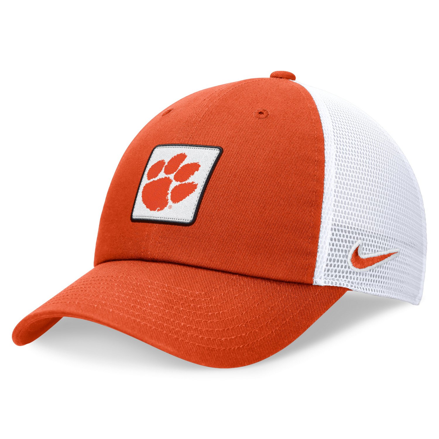 Nike /White Clemson Tigers Primetime Club Trucker Adjustable Hat                                                                 - view number 1