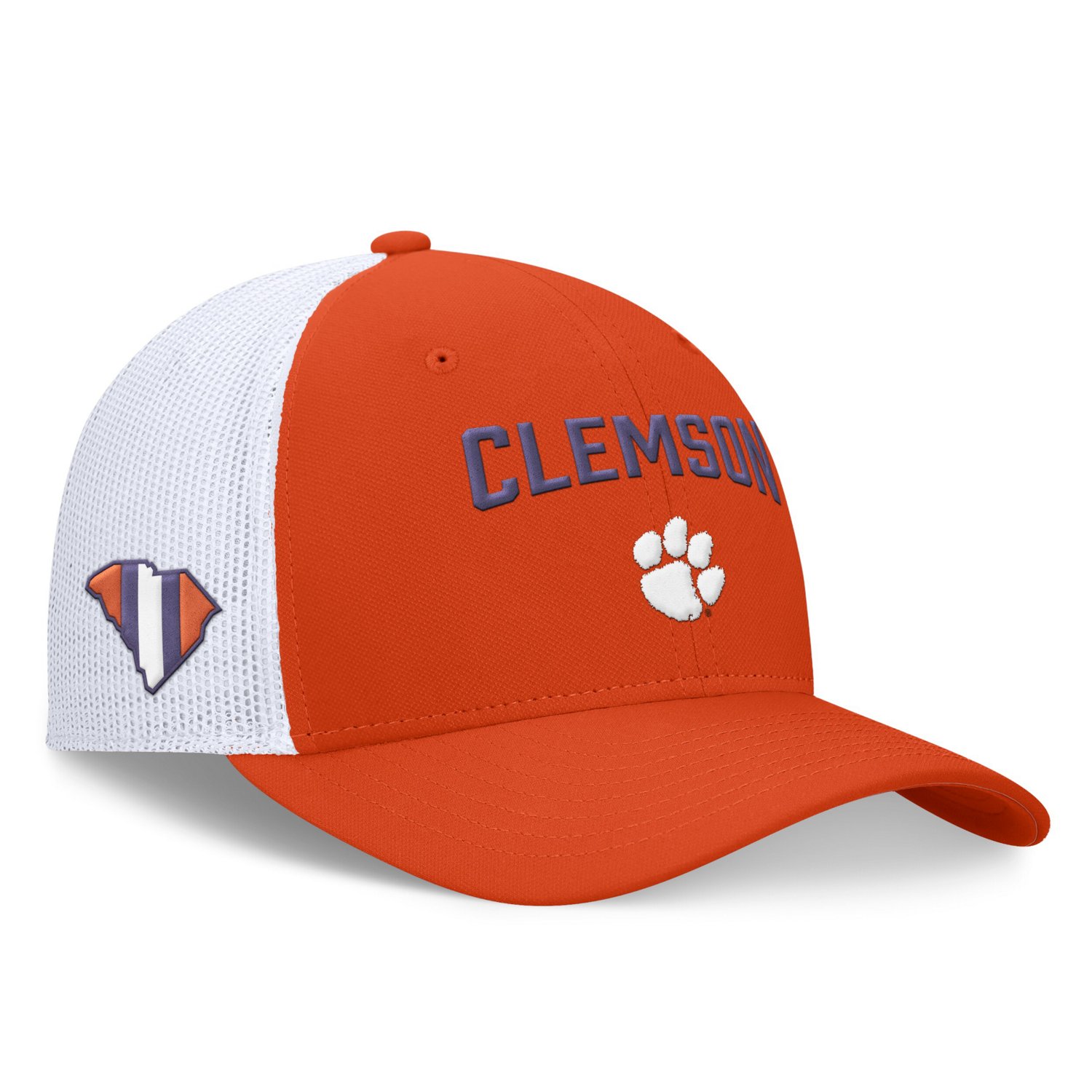 Nike /White Clemson Tigers Primetime Rise City Trucker Adjustable Hat - view number 1