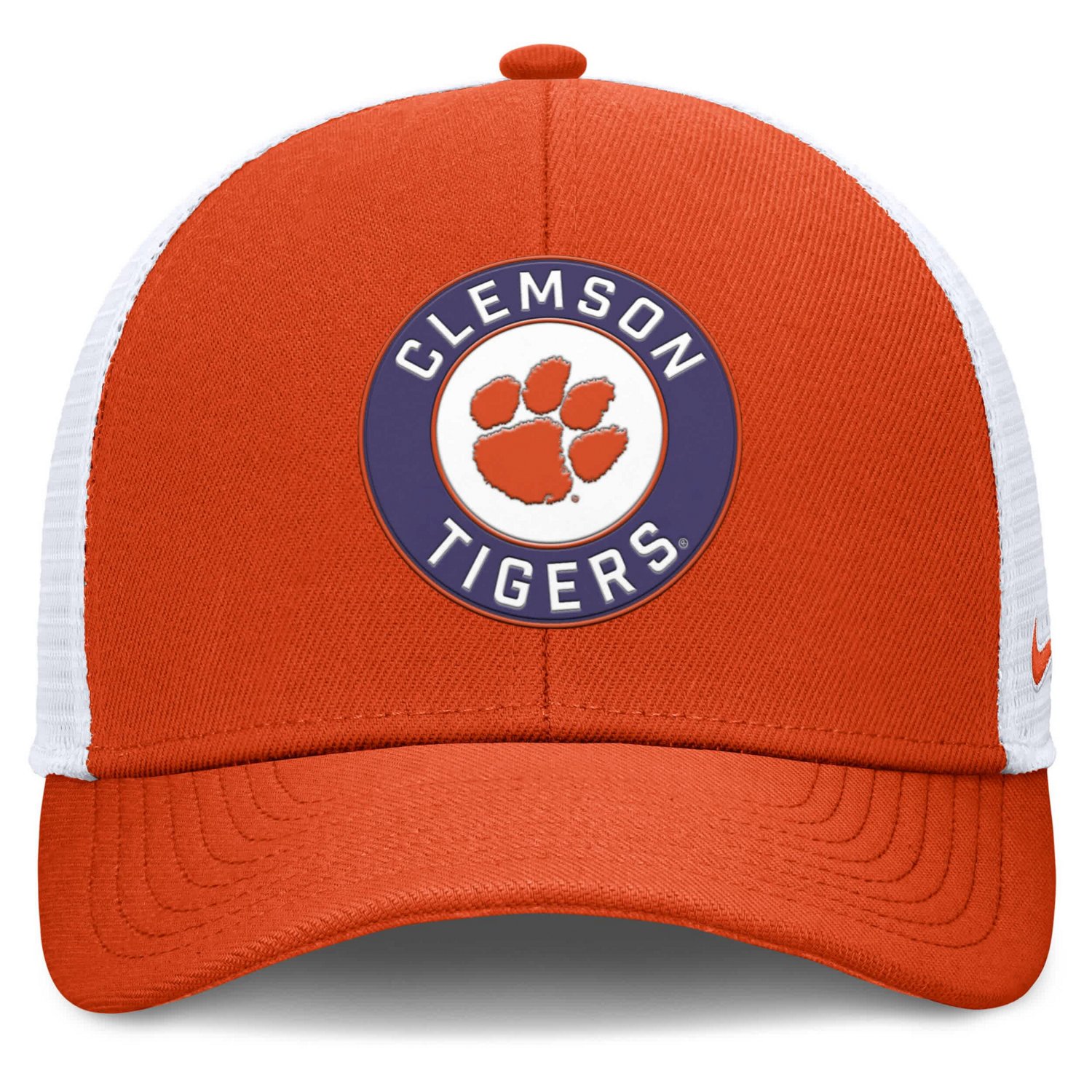Nike White Clemson Tigers Rise Primetime Performance Trucker Adjustable Hat