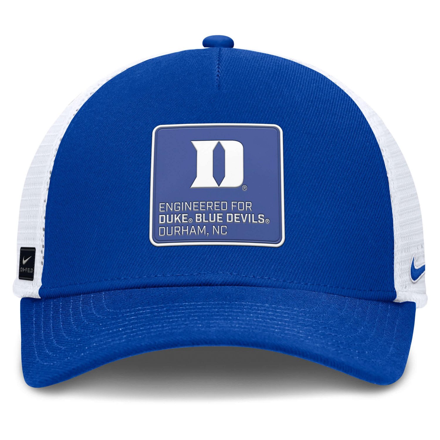 Nike White Duke Blue Devils 2025 On-Field Rise Engineered Trucker Adjustable Hat - view number 2
