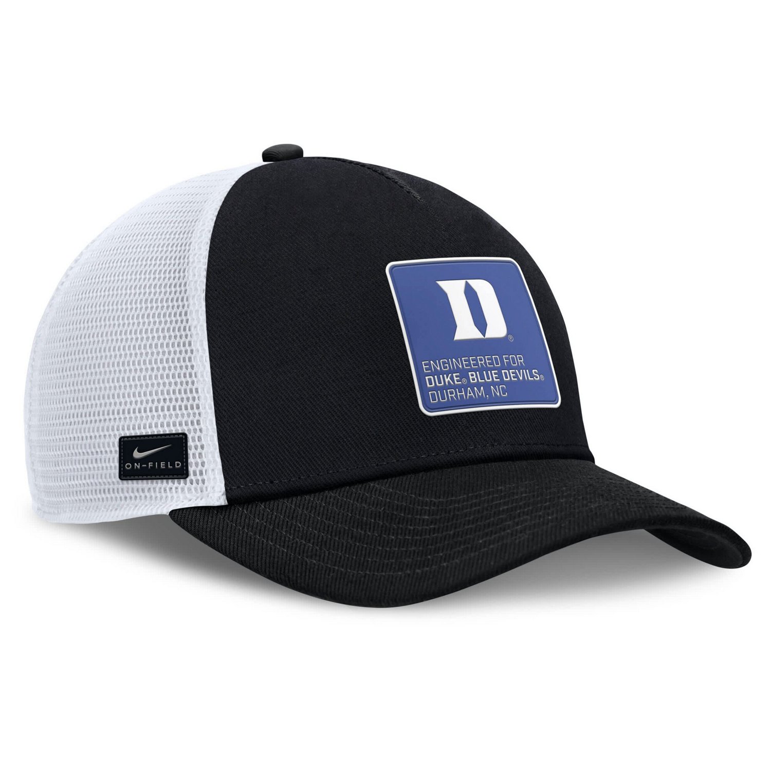 Nike White Duke Blue Devils 2025 On-Field Rise Engineered Trucker Adjustable Hat