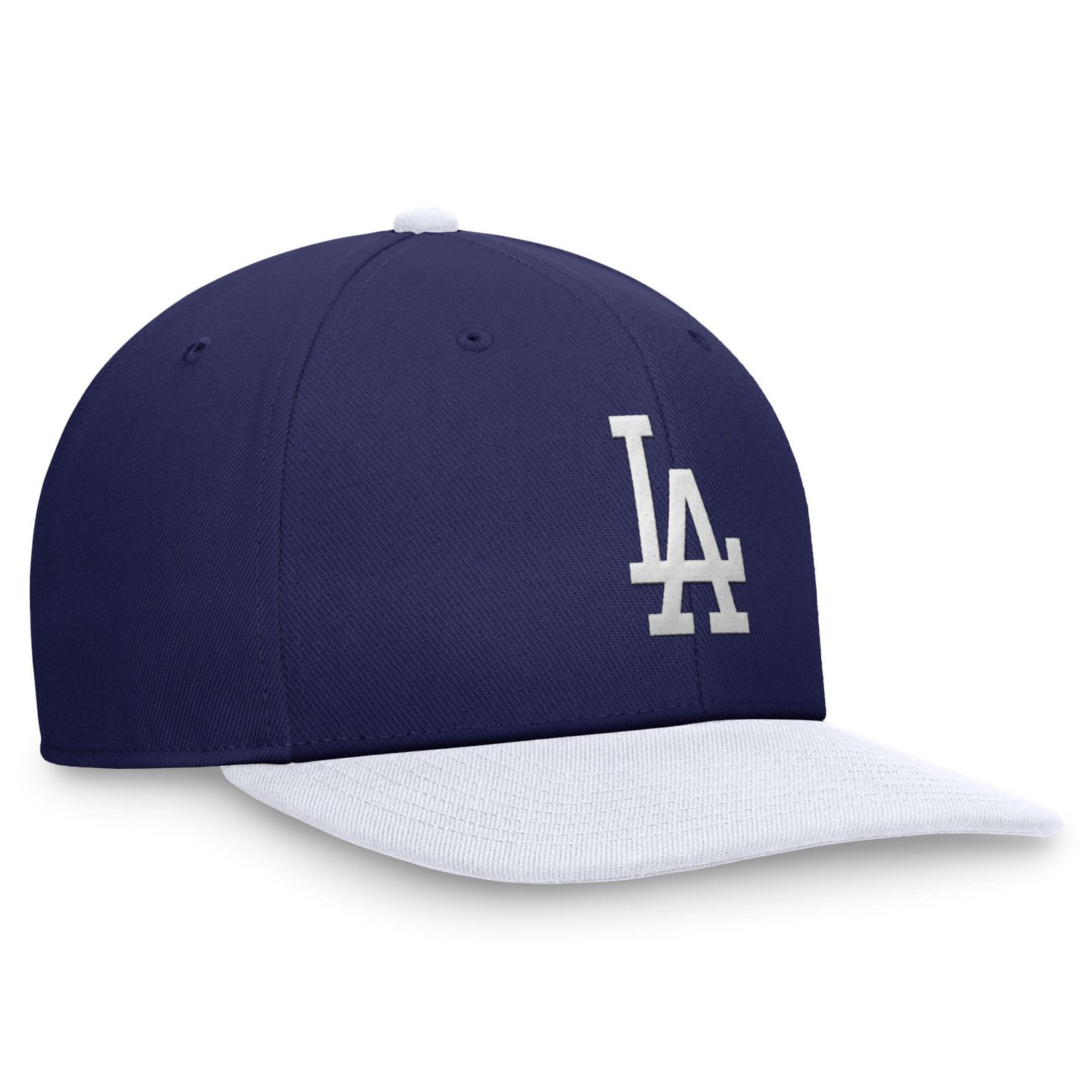 Nike White Los Angeles Dodgers Two-Tone Snapback Hat - view number 3