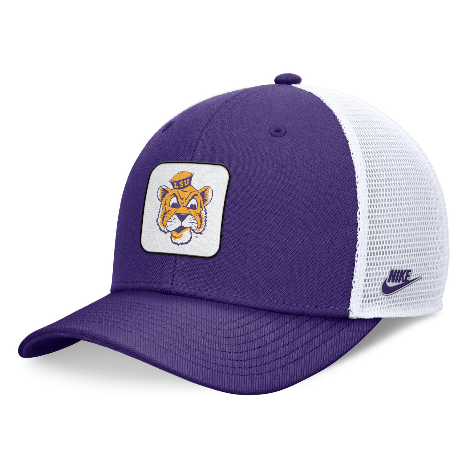 Nike White LSU Tigers Legacy Rise Mascot Trucker Adjustable Hat - view number 1