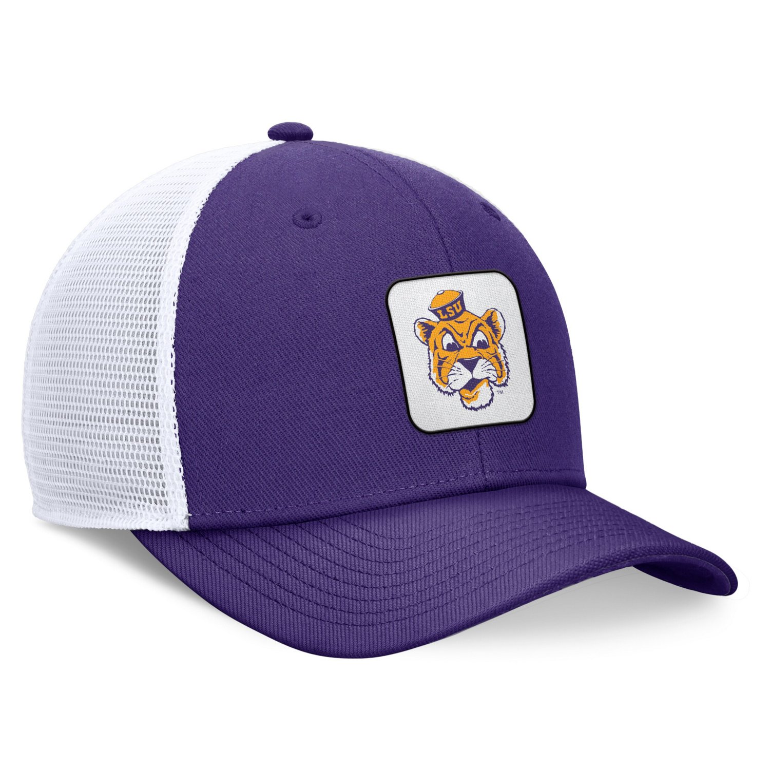 Nike White LSU Tigers Legacy Rise Mascot Trucker Adjustable Hat - view number 3