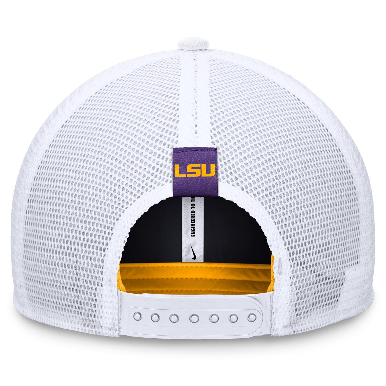 Nike White LSU Tigers Local Rise Trucker Adjustable Hat - view number 4