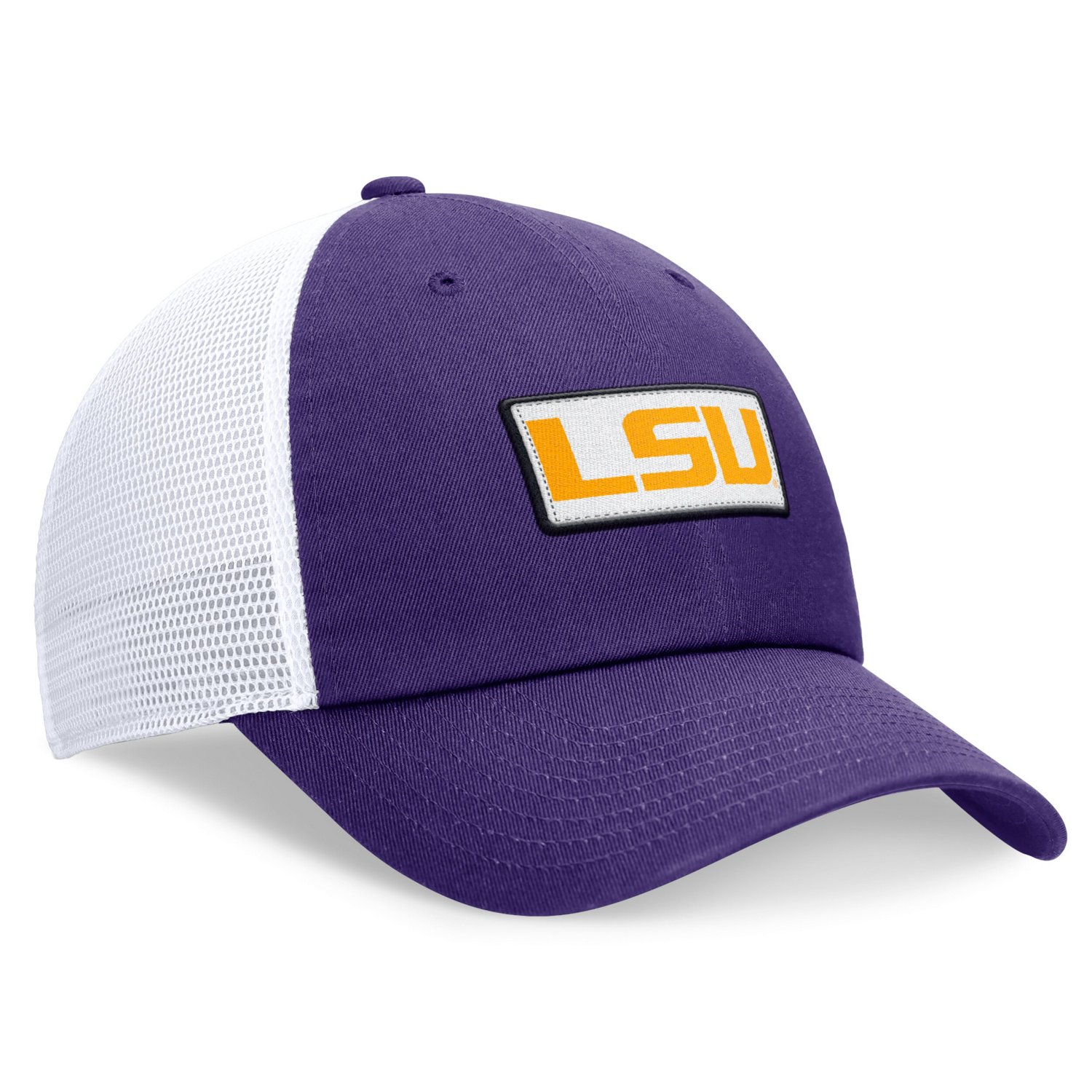 Nike /White LSU Tigers Primetime Club Trucker Adjustable Hat - view number 3