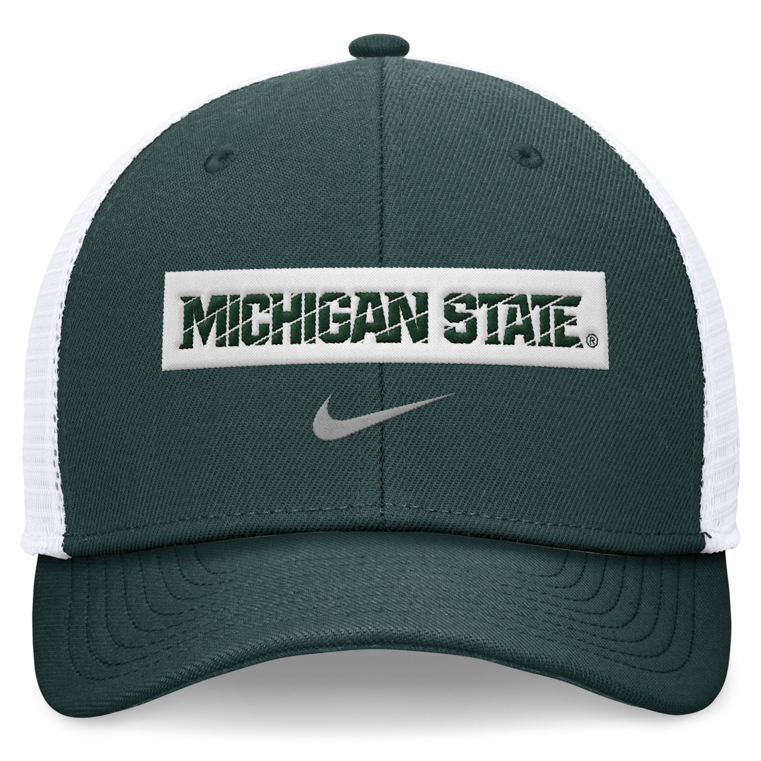 Nike /White Michigan State Spartans 2024 Sideline Trucker Adjustable Hat