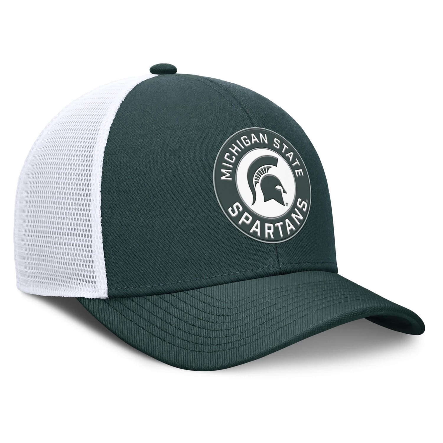 Nike White Michigan State Spartans Rise Primetime Performance Trucker Adjustable Hat - view number 3