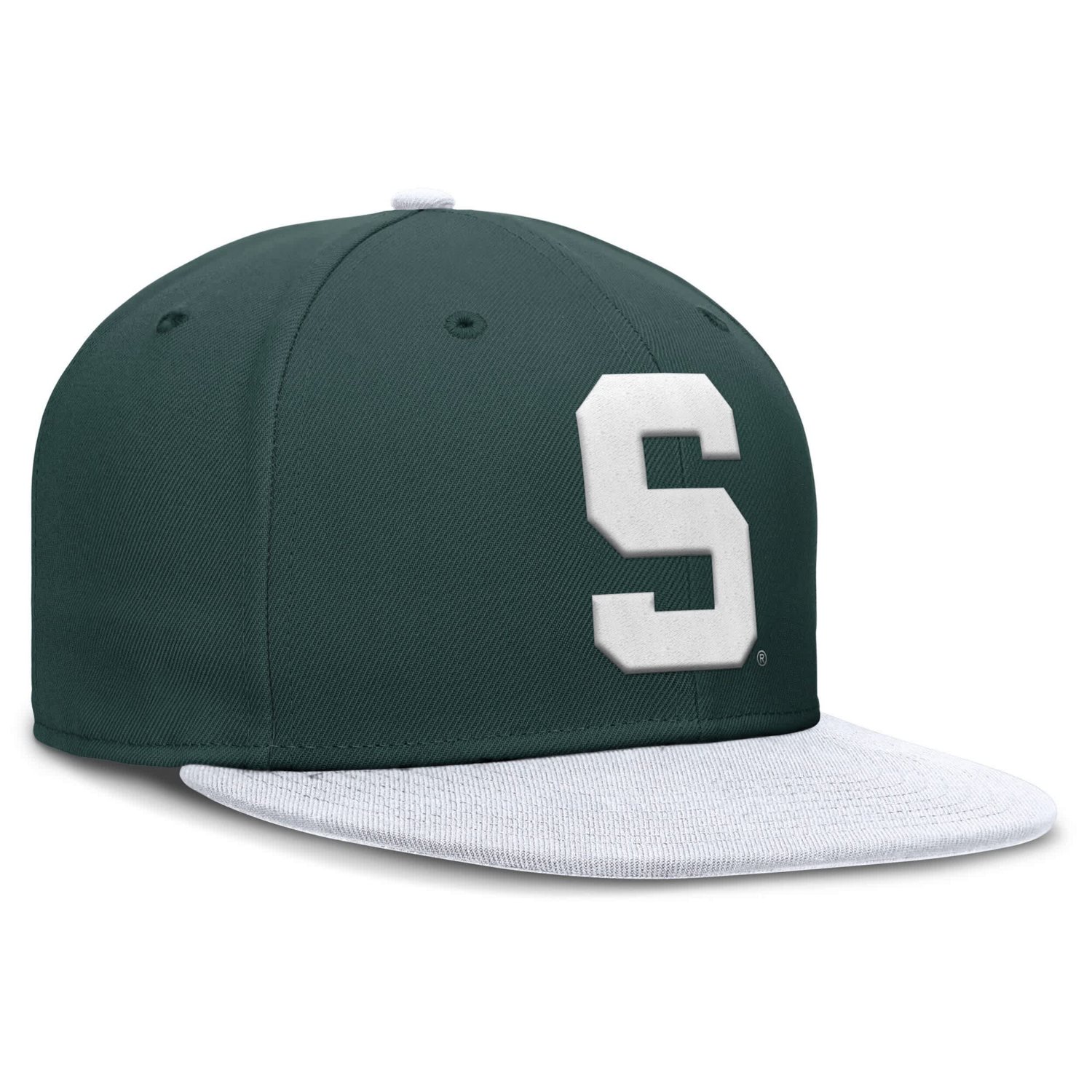 Nike White Michigan State Spartans Two-Tone Primetime Performance Fitted Hat - view number 3