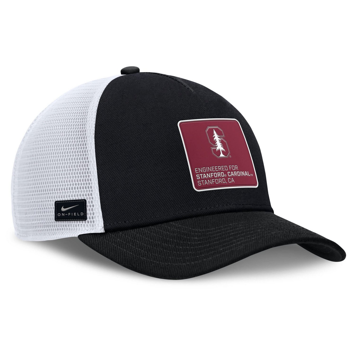 Nike White Stanford Cardinal 2025 On-Field Rise Engineered Trucker Adjustable Hat - view number 3